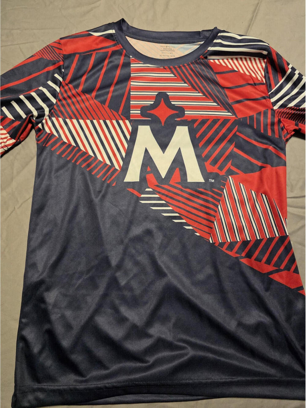 Genuine Merchandise Milwaukee Brewers MLB XL Shirt Navy Red White Baseball